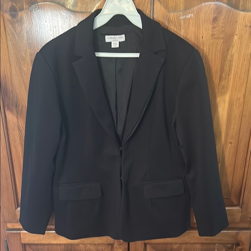 Coldwater Creek lined Women's Black Blazer